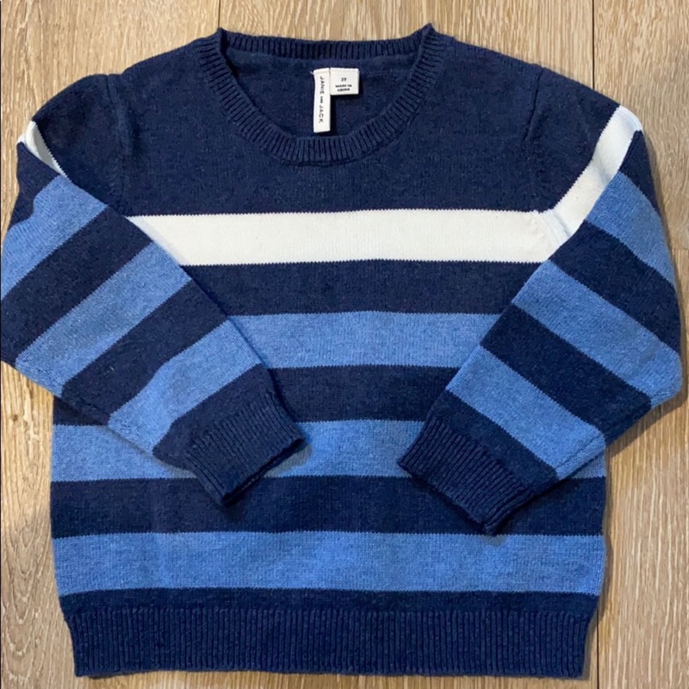 Janie and Jack Blue Striped Sweater